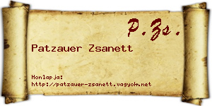 Patzauer Zsanett névjegykártya