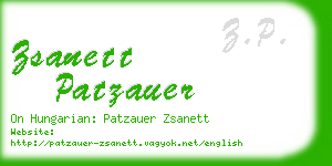 zsanett patzauer business card